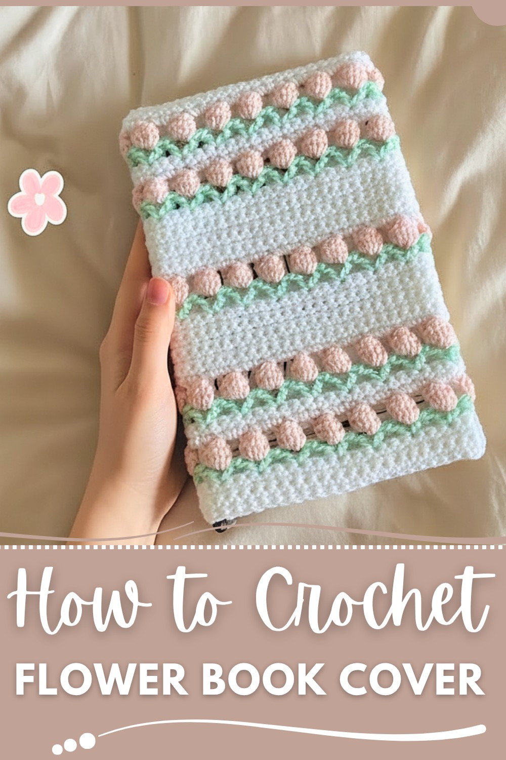 Crochet Flower Book Cover Tutorial