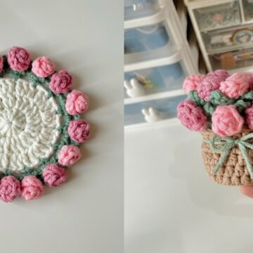 Crochet Flower Coaster Pattern 1