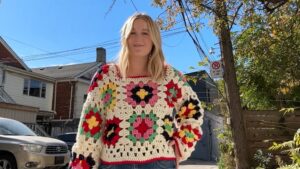 Crochet Granny Square Sweater Tutorial 1