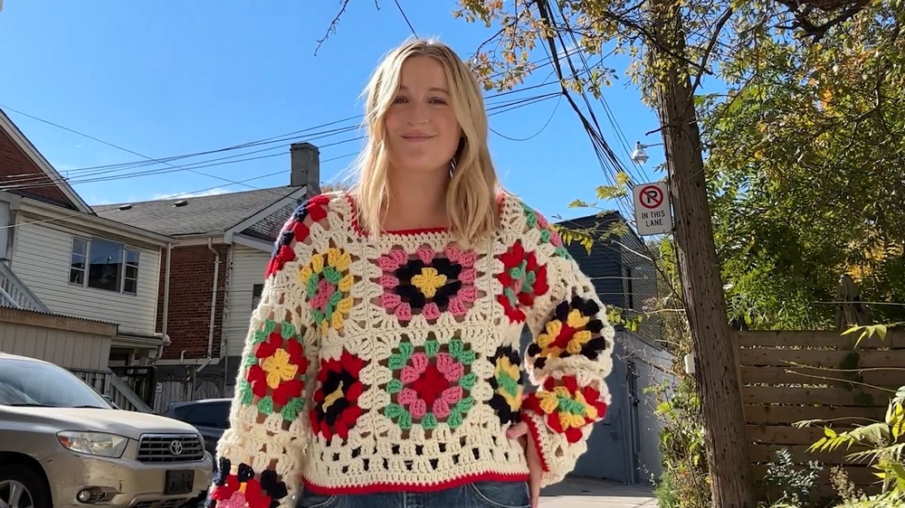 Crochet Granny Square Sweater Tutorial 1
