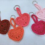Crochet Heart Keychain Pattern 1