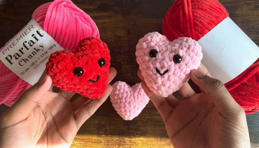 Crochet Heart Plushie Pattern 1