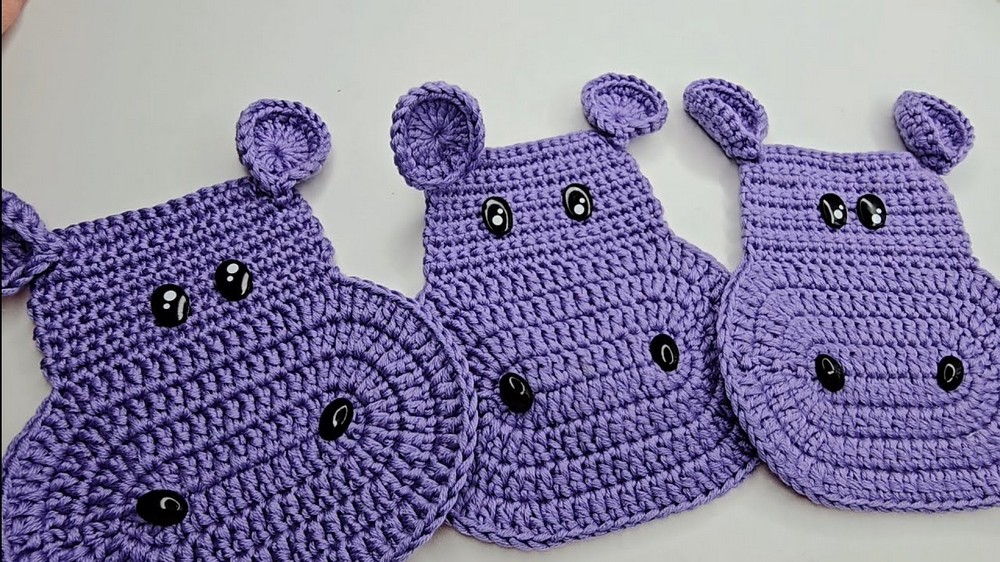 Crochet Hippo Coaster Pattern 1