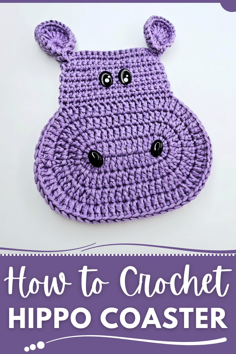Crochet Hippo Coaster Pattern