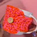 Crochet Mug Cozy With Button Pattern 1
