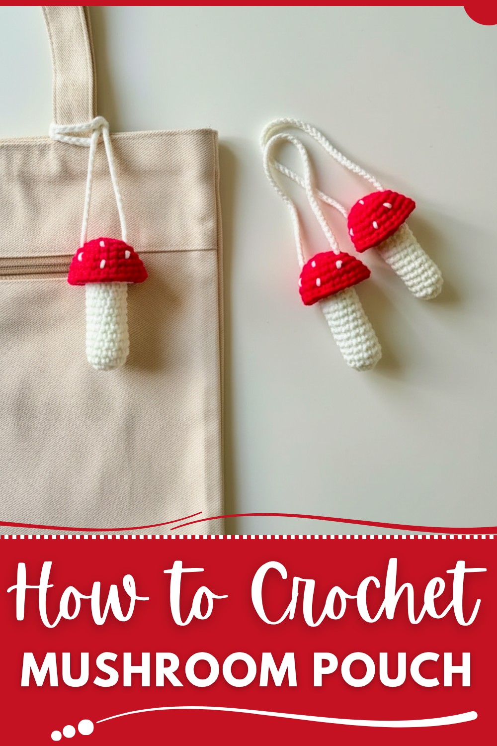 Crochet Mushroom Pouch Pattern