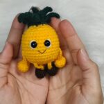 Crochet Pineapple Keychain Tutorial 1