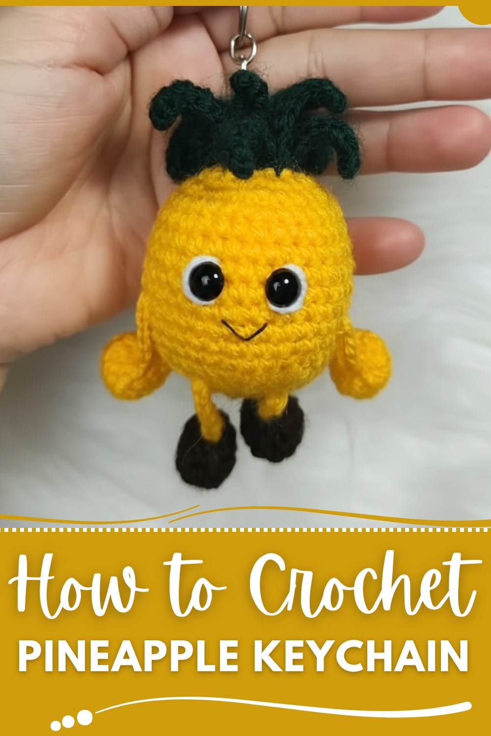 Crochet Pineapple Keychain Tutorial