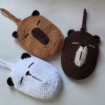 Crochet Pocket Tissue Holder Pouches 2