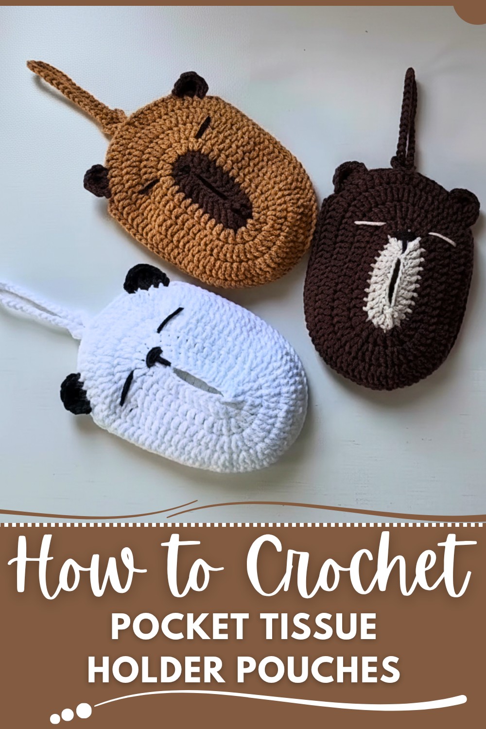 Crochet Pocket Tissue Holder Pouches