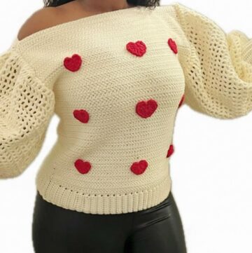 Crochet Puff Sleeve Top Pattern 1