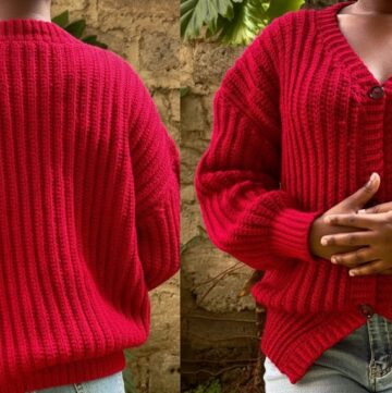Crochet Ribbed Cardigan Tutorial 1