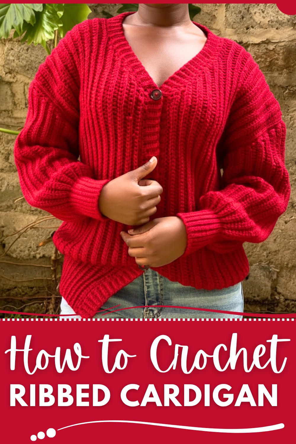 Crochet Ribbed Cardigan Tutorial