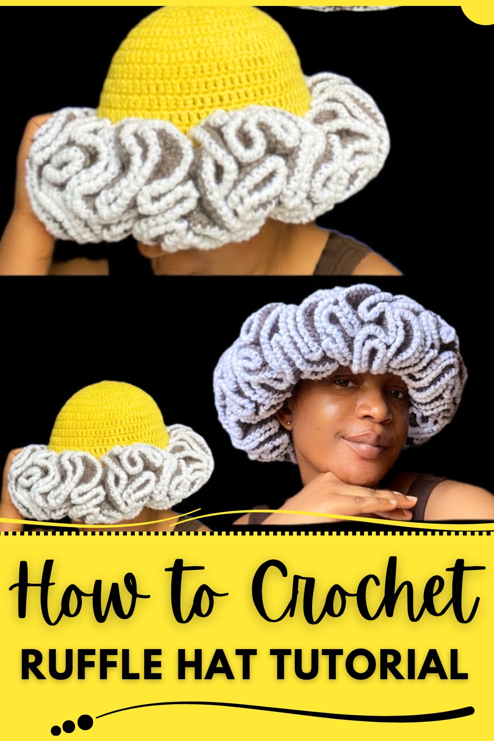 Crochet Ruffle Hat Tutorial