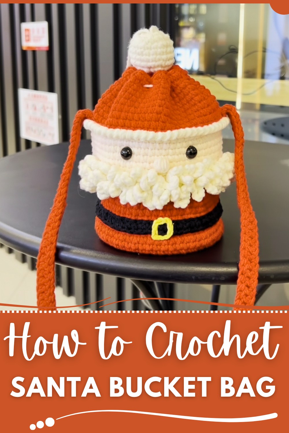 Crochet Santa Bucket Bag Pattern