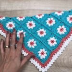 Crochet Square Floral Bandana Scarf Pattern 2