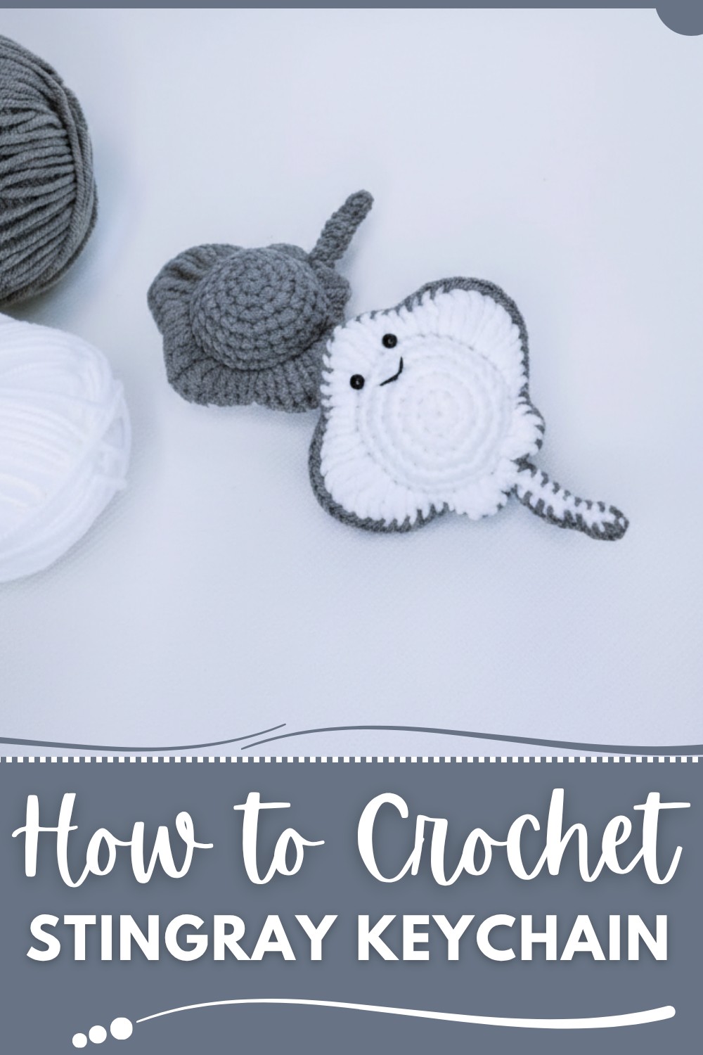 Crochet Stingray Keychain Amigurumi Tutorial