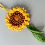 Crochet Sunflower Charm Handmade Tassel Pattern 1
