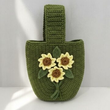 Crochet Sunflower Handbag Pattern 2