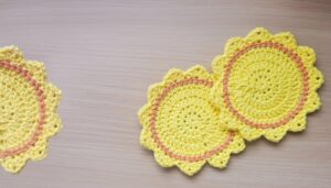 Crochet Sunny Coaster Pattern 1