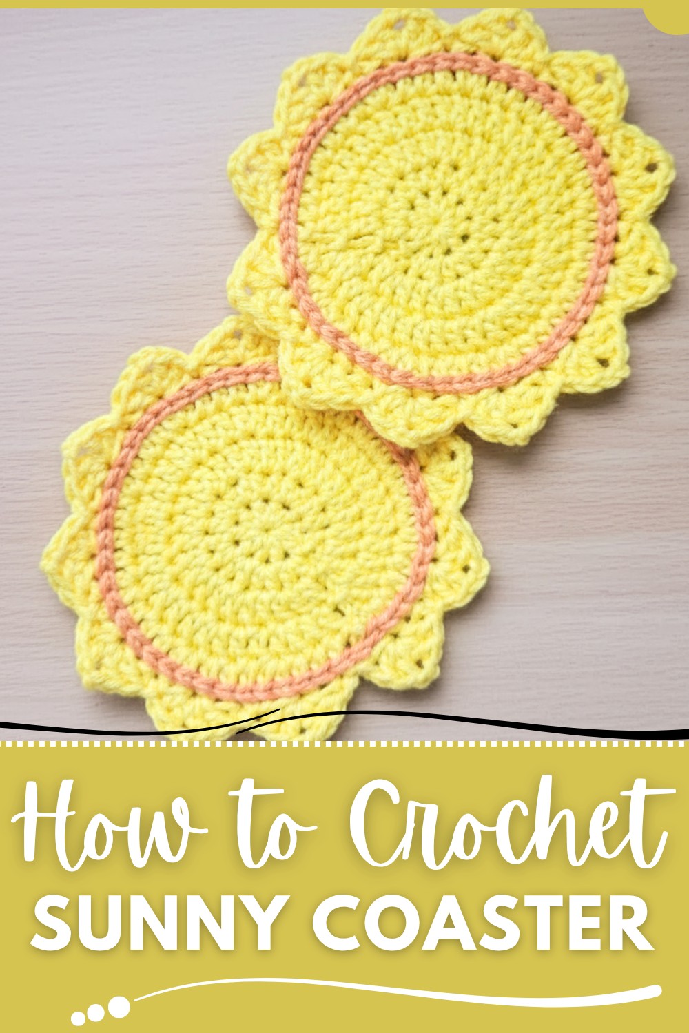 Crochet Sunny Coaster Pattern