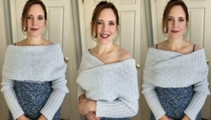 Crochet Sweater Scarf Tutorial 1