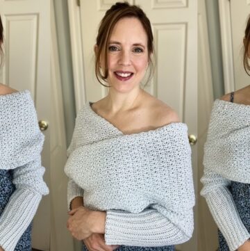 Crochet Sweater Scarf Tutorial 1