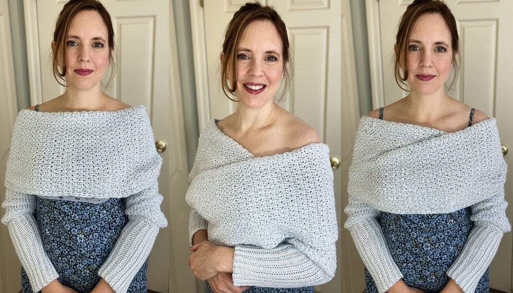 Crochet Sweater Scarf Tutorial 1