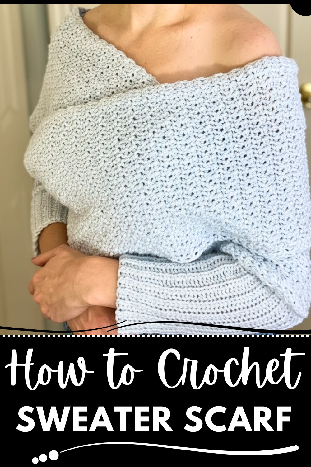 Crochet Sweater Scarf Tutorial