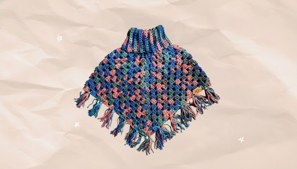 Crochet Turtle Neck Poncho Pattern 1