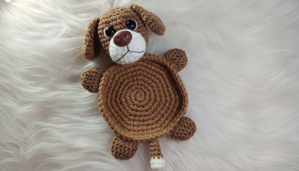 Crocheted Dog Coaster Step-by-step Tutorial 1