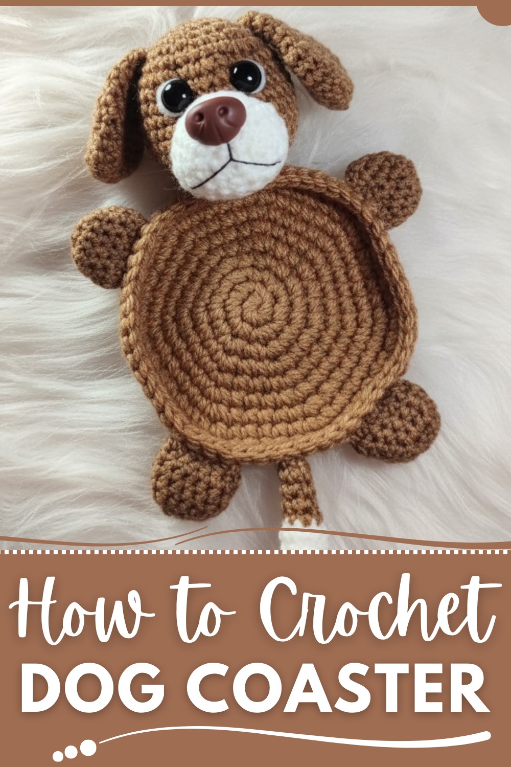 Crocheted Dog Coaster Step-by-step Tutorial