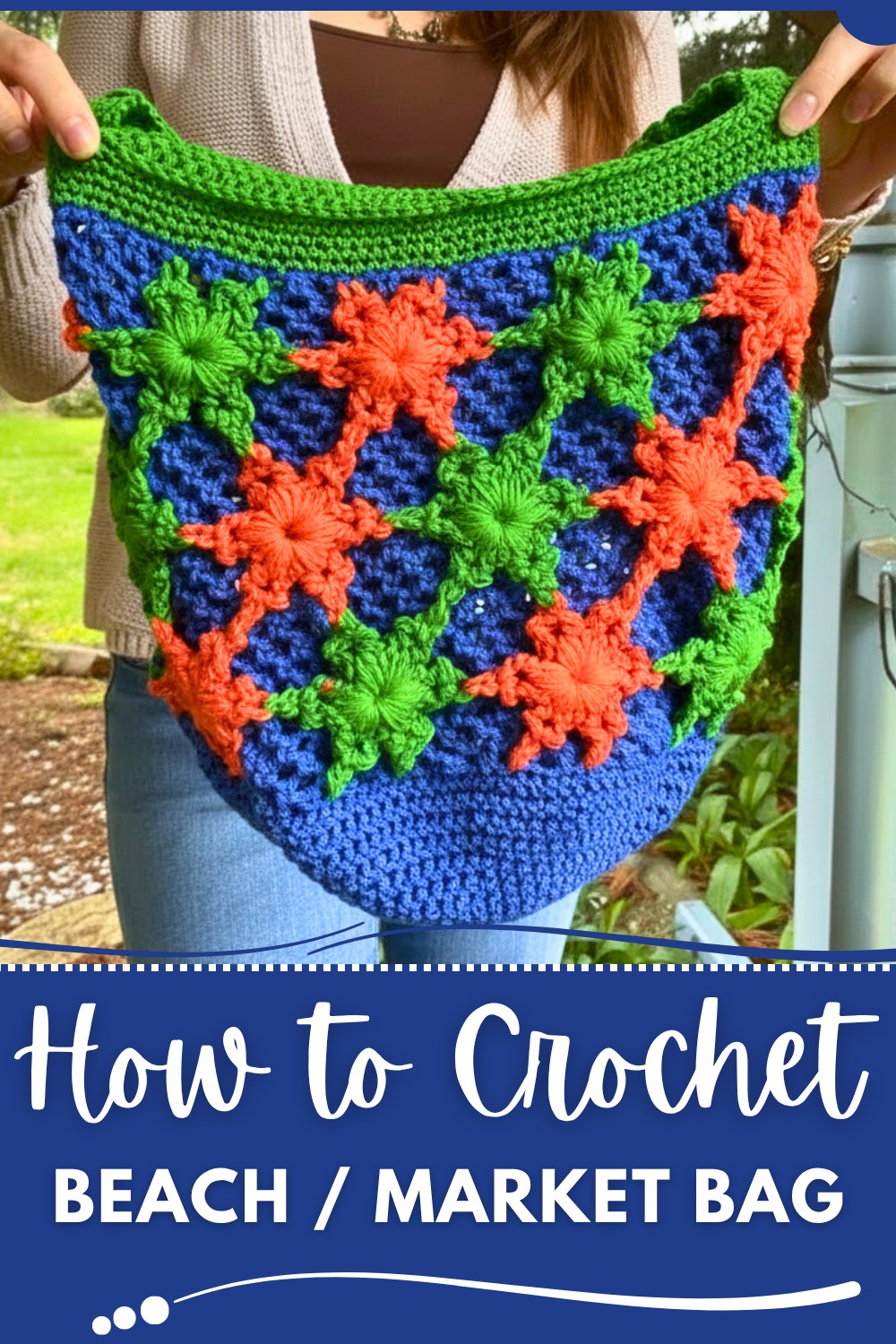 Cute Crochet Beach Market Bag Tutorial