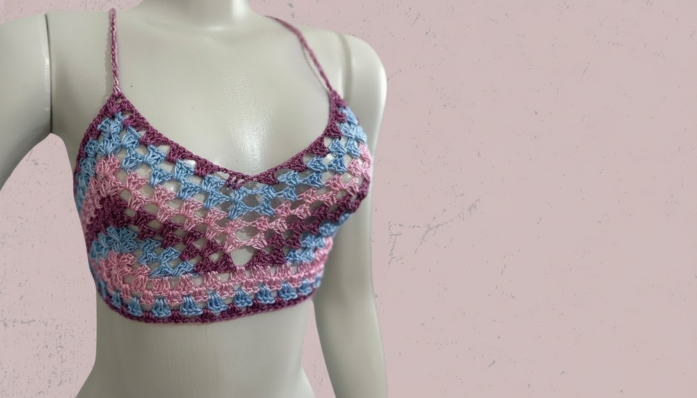 Easy Crochet Bikini Top Pattern 1