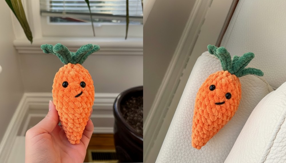 Easy Crochet Carrot Tutorial 1