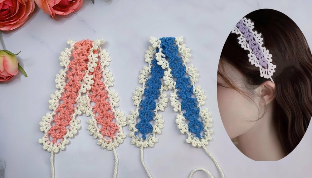 Easy Crochet Headband Tutorial 1