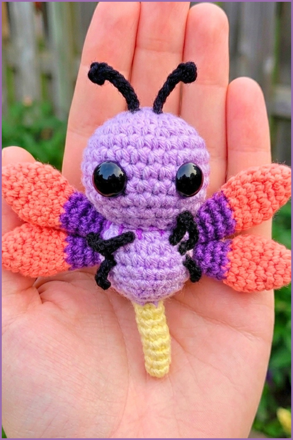 Amigurumi Rainbow Dragonfly (Tutorial) 8