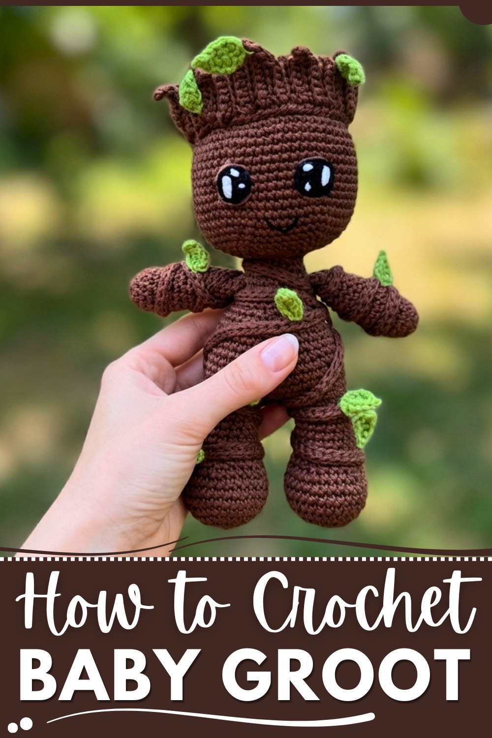 Baby Groot amigurumi pattern step by step 1