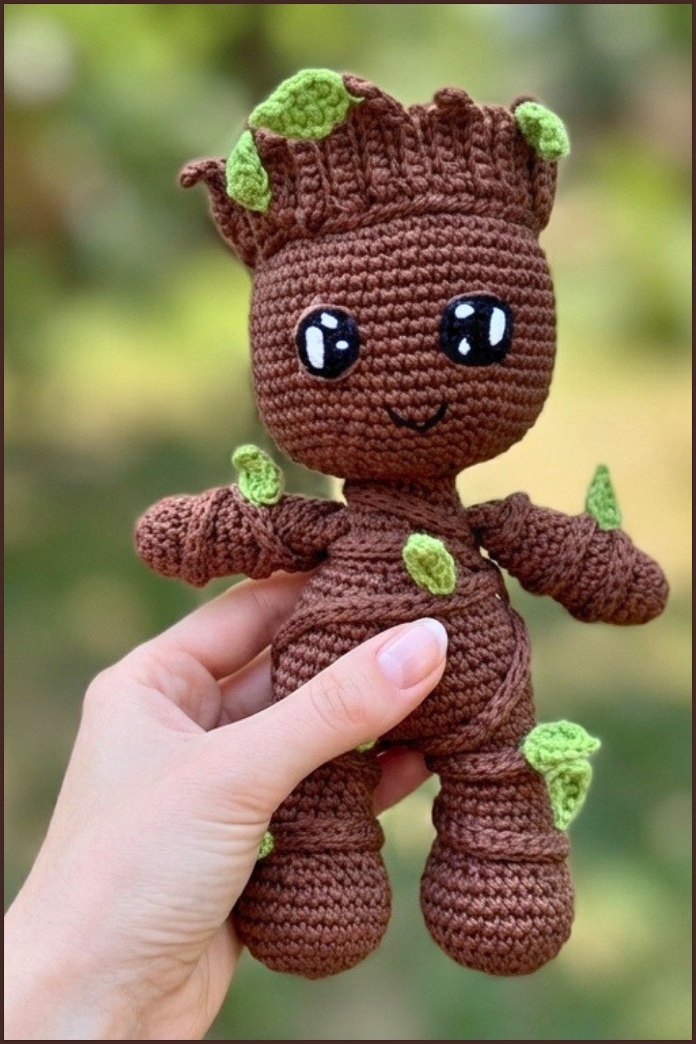 Baby Groot amigurumi pattern step by step 15