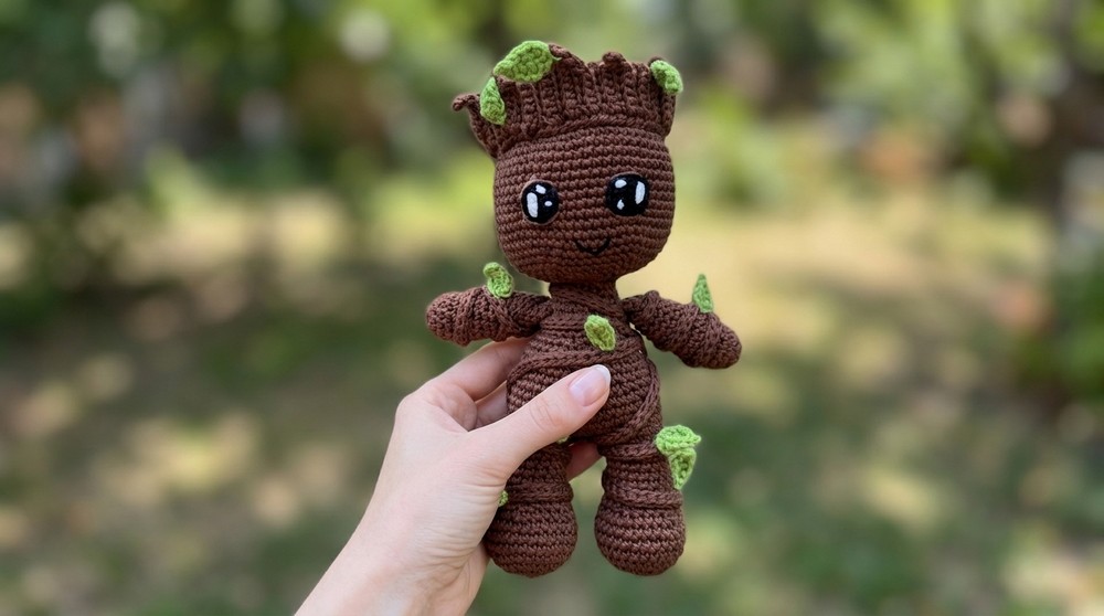 Baby Groot amigurumi pattern step by step 2