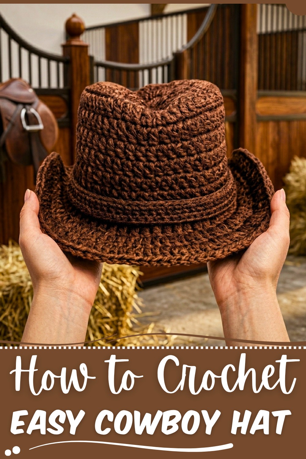 Cowboy hat for baby 0-3 months crochet for beginner baby 1