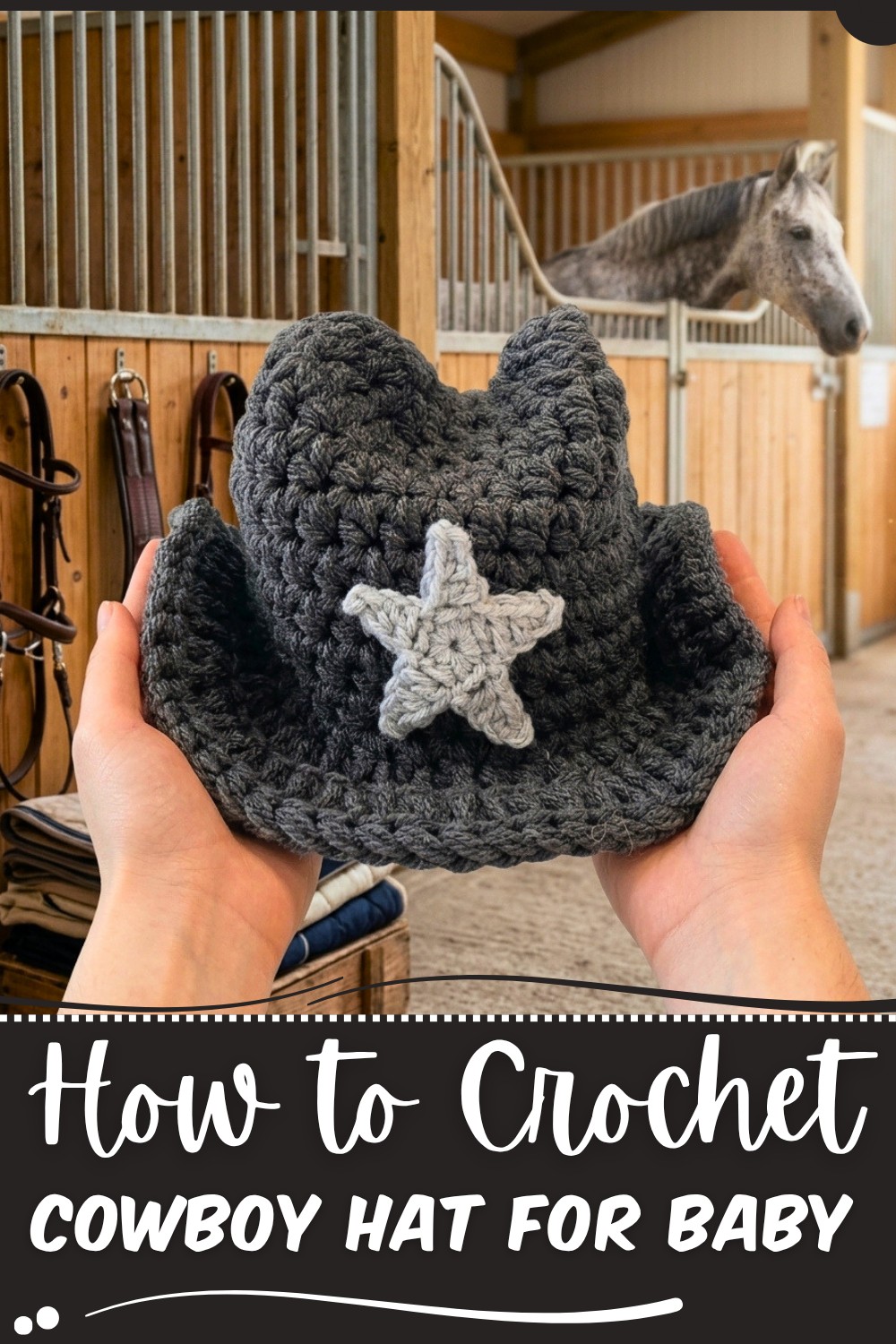 Cowboy hat for baby 0-3 months crochet for beginner baby 1