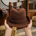 Cowboy hat for baby 0-3 months crochet for beginner baby 11