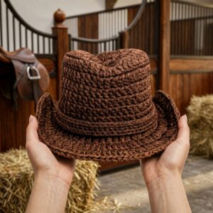 Cowboy hat for baby 0-3 months crochet for beginner baby 11