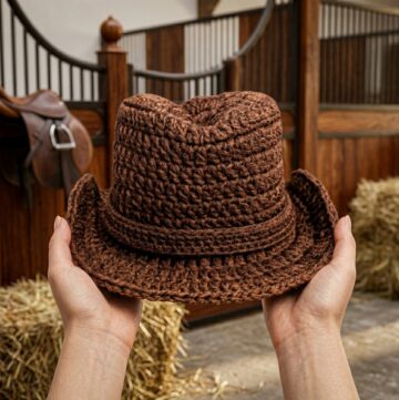 Cowboy hat for baby 0-3 months crochet for beginner baby 11