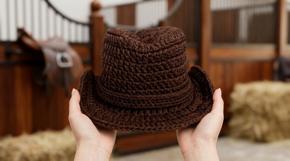 Cowboy hat for baby 0-3 months crochet for beginner baby 2