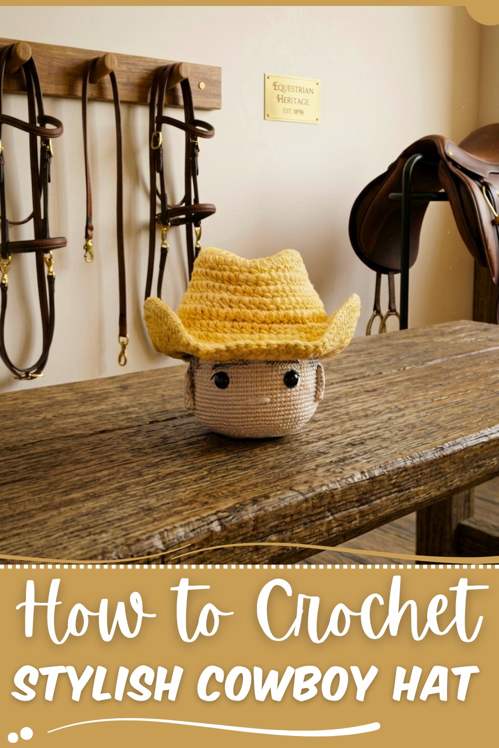 Crochet Cowboy Hat 🤠 Step-by-Step Pattern 1