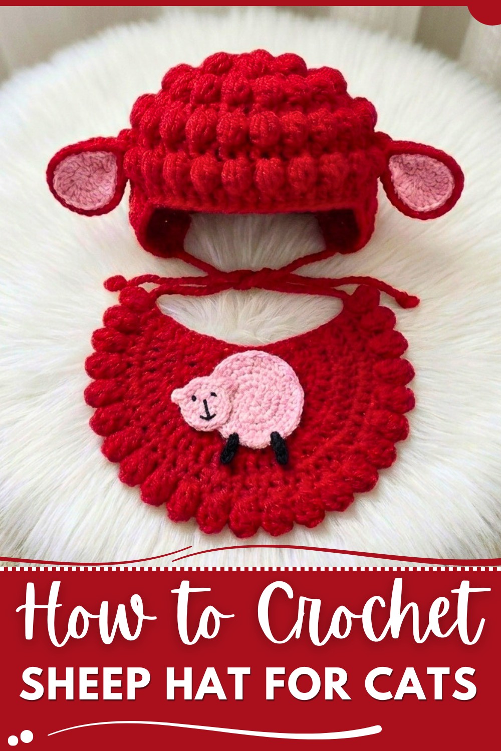 Crochet For Cat Tutorial Crochet Sheep Hat for Cats 1