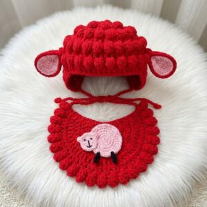 Crochet For Cat Tutorial Crochet Sheep Hat for Cats 11