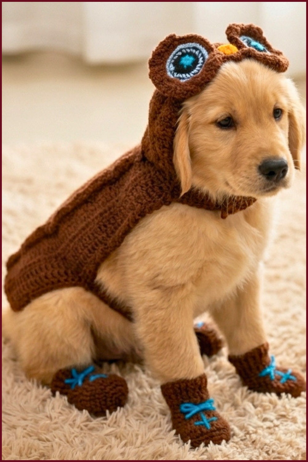Crochet Lion Hat for Pet Instructions for crocheting a lion hat for dogs .15